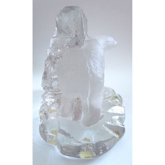 Bergdala Sweden Polar Bear in Ice Art Glass Paperweight/Sculpture Crystal  - VTG - Picture 7 of 16